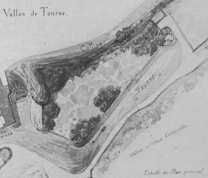 Plan of the mithraeum at Bourg St Andéol by F. Revoil from 1854